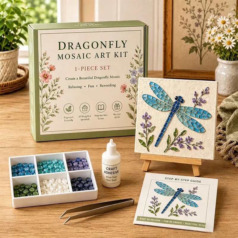 🌿 Watering Can Mosaic Art Kit | Beginner-Friendly Floral DIY Craft with Vibrant Mosaic Beads & Sturdy Display Base ✨