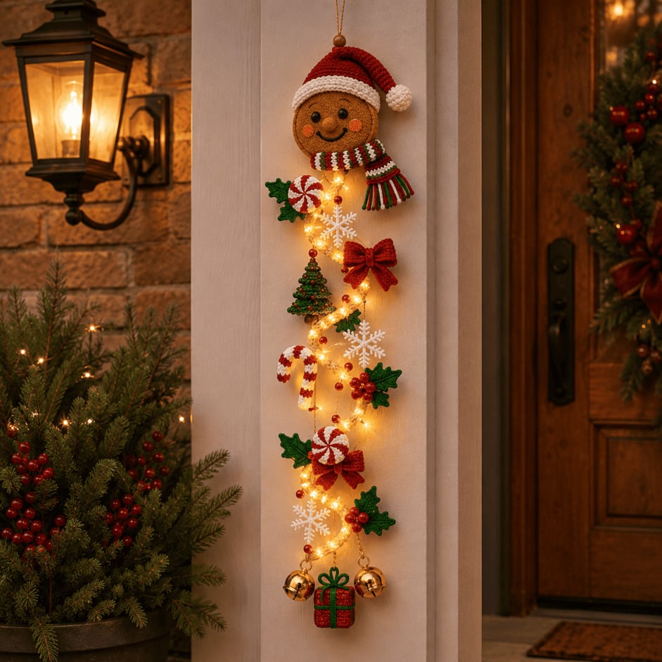 ⏳ Last day! 49% OFF – 🎅MerryCascade™ Glowing Christmas Door Hanger