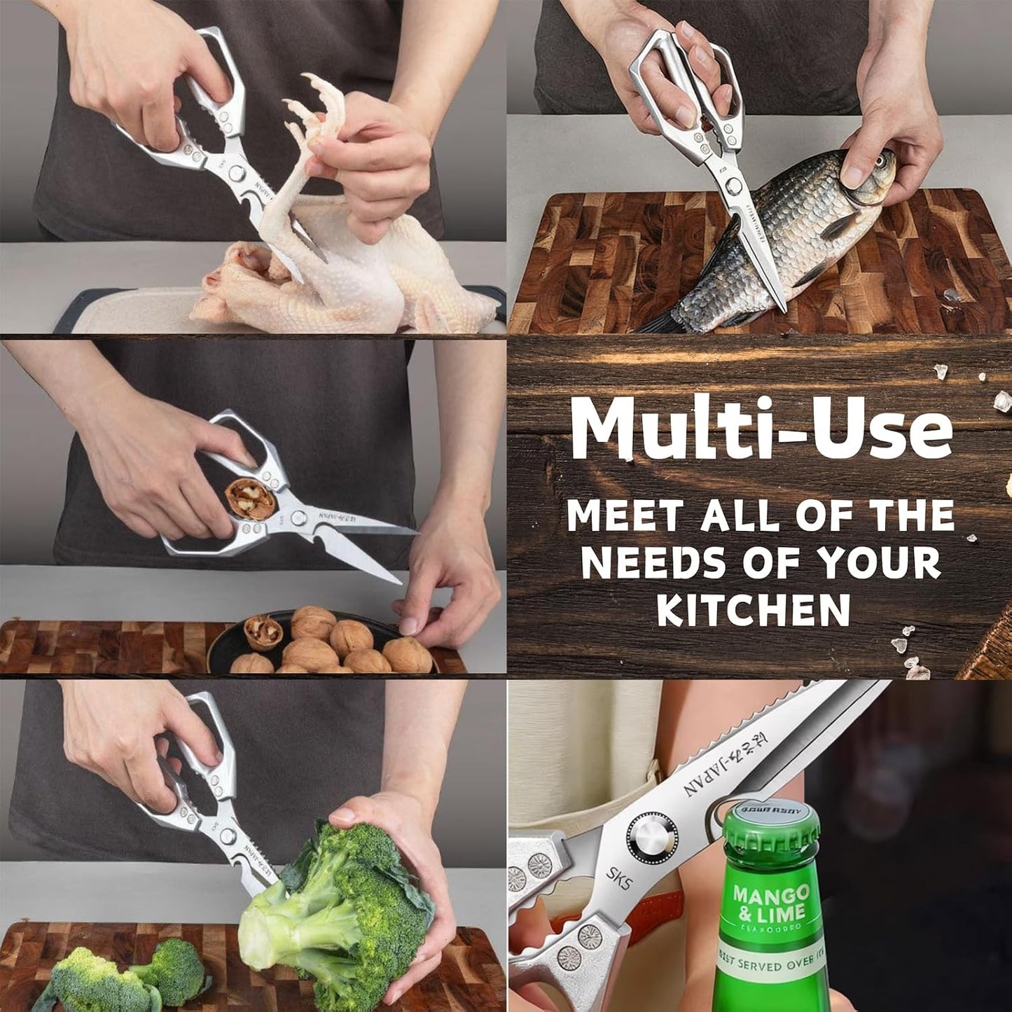 Kitchen Scissors for Food All Purpose Cooking Shears for Meat
