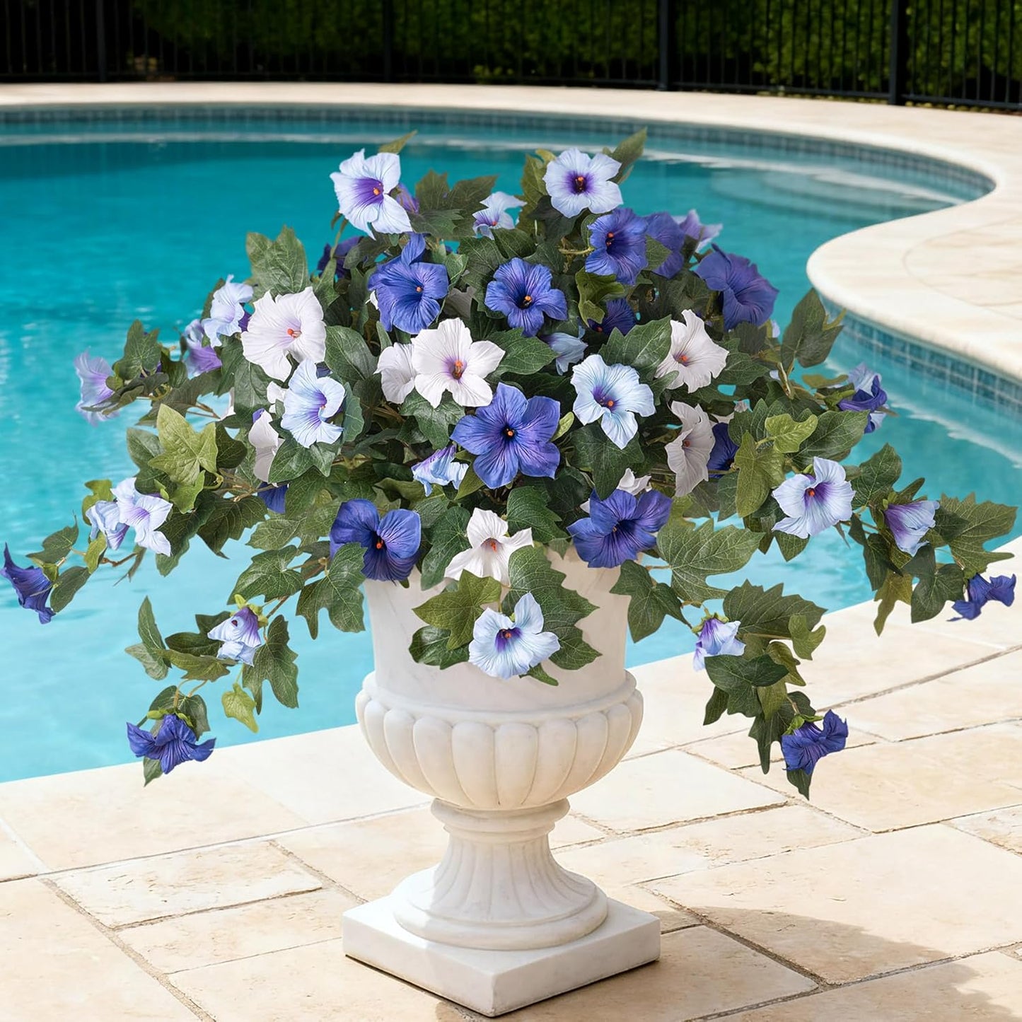Outdoor Artificial Petunia Flowers Decor (2Pcs)