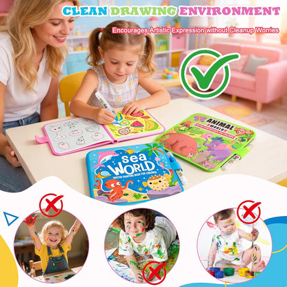 Reusable Water Painting Books for Kids