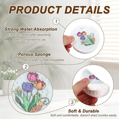Compression Wood Pulp Sponge Dish Pad