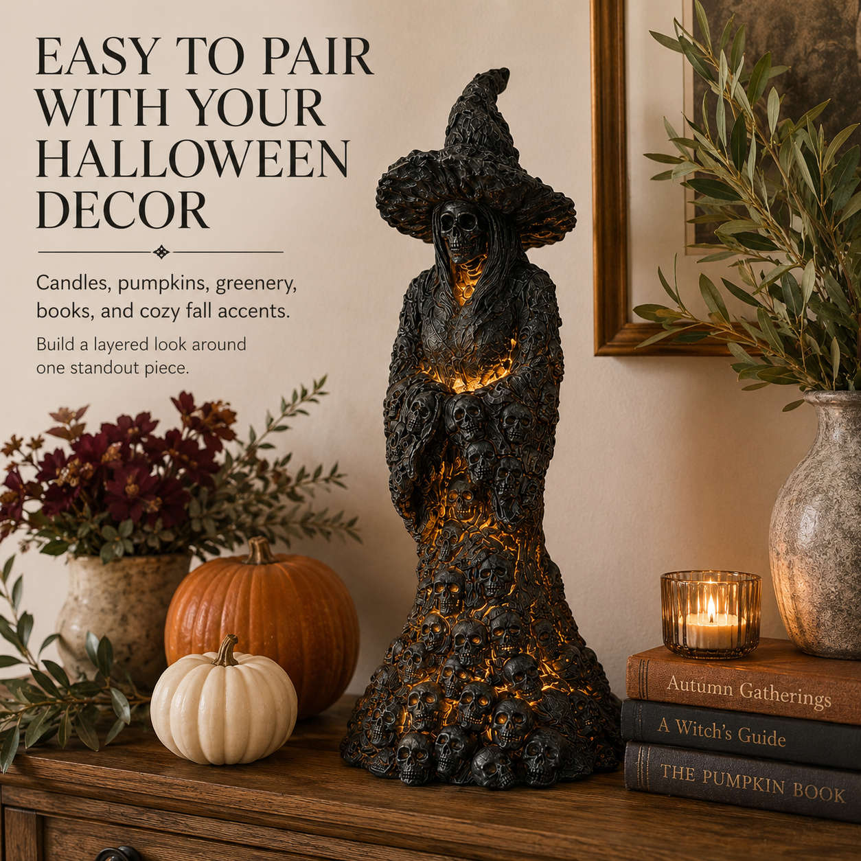 🔥Flash Sale 50% OFF-Skeleton Witch Ornament