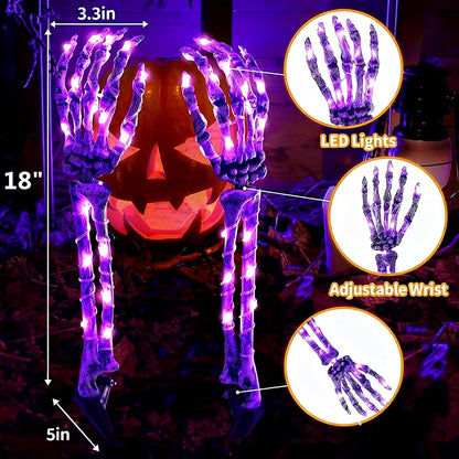 2-Pack Skull Arm Halloween Outdoor Decorations