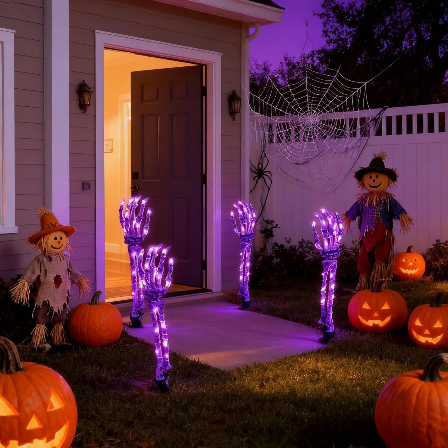 2-Pack Skull Arm Halloween Outdoor Decorations