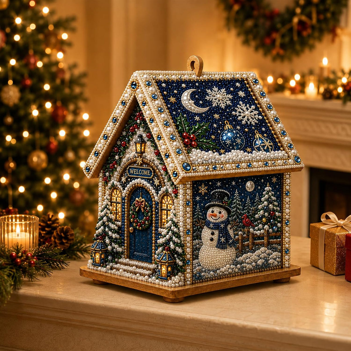 3D Christmas House Diamond Painting Kit
