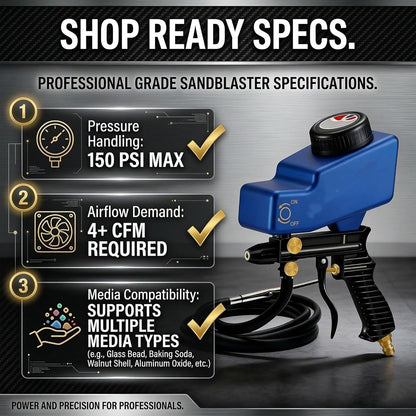 Sand Blaster Gun Kit for Air Compressor