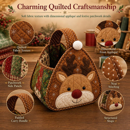 🎄Christmas Character Quilted Carry Basket