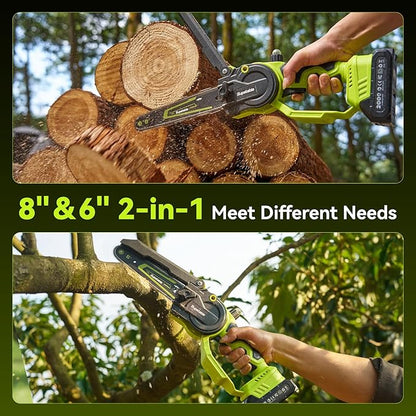 🔥Summer Sale🌳2-in-1 Mini Chainsaw – Cordless Electric Pruning Saw