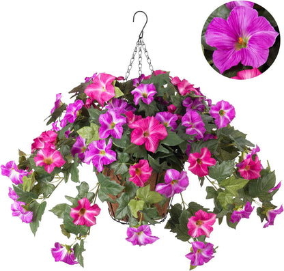 Outdoor Artificial Petunia Flowers Decor (2Pcs)