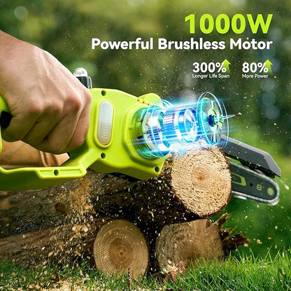 🔥Summer Sale🌳2-in-1 Mini Chainsaw – Cordless Electric Pruning Saw
