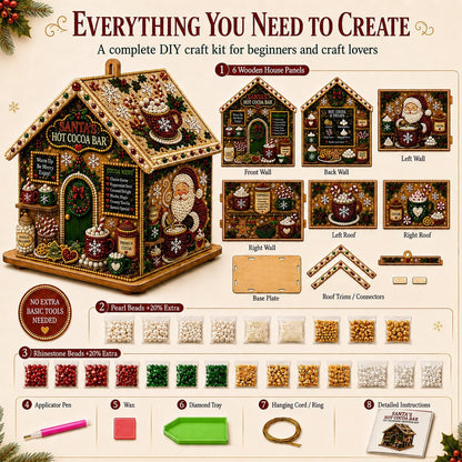 3D Christmas House Diamond Painting Kit