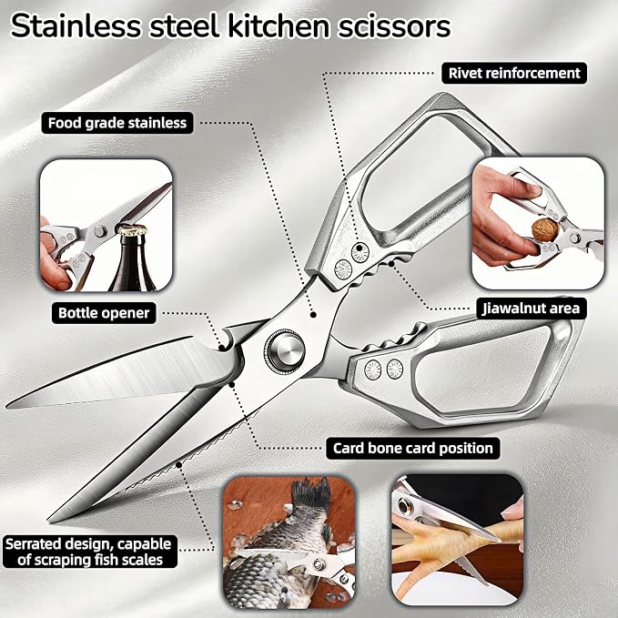 Kitchen Scissors for Food All Purpose Cooking Shears for Meat