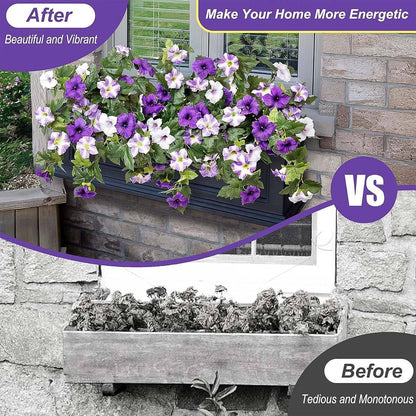 Outdoor Artificial Petunia Flowers Decor (2Pcs)