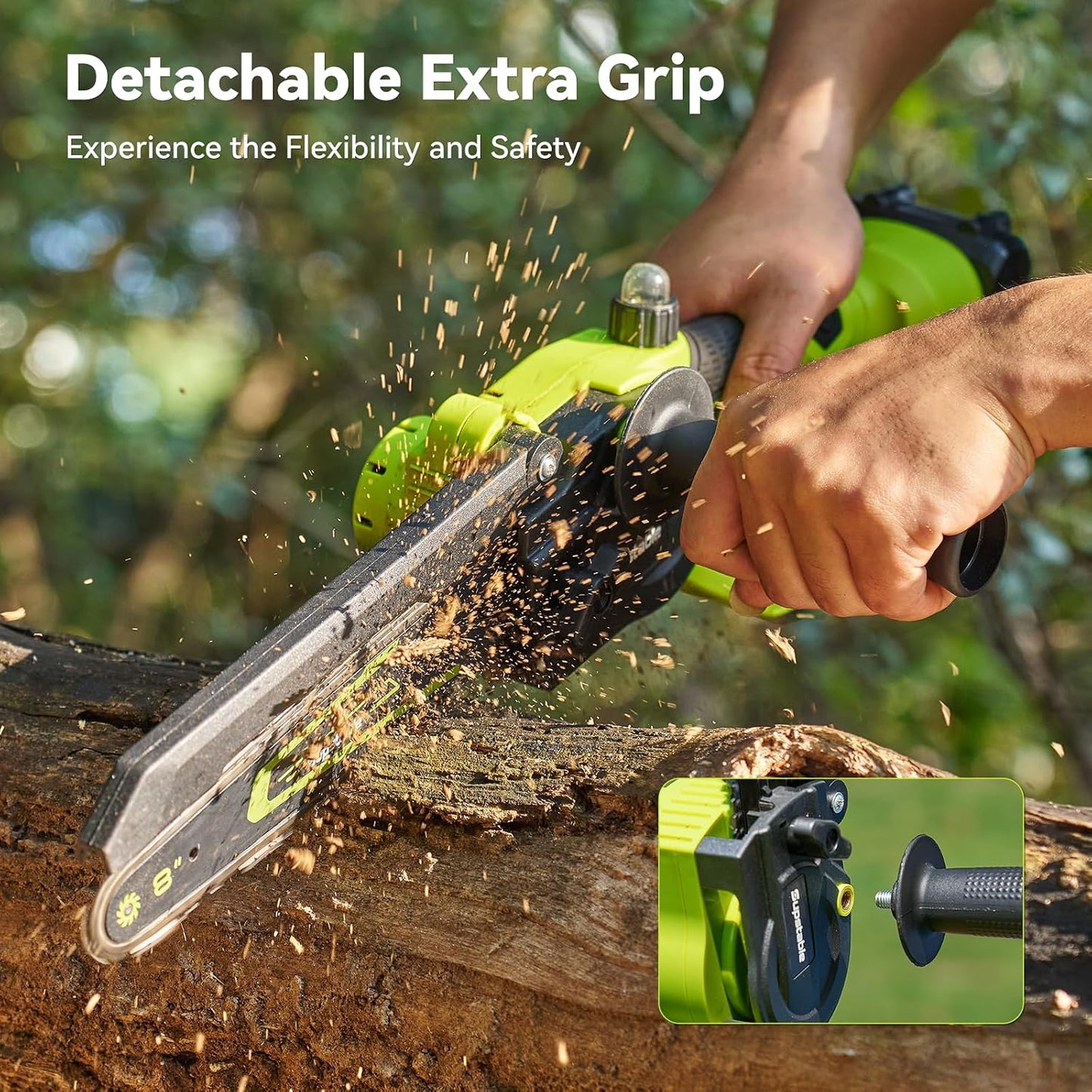 🔥Summer Sale🌳2-in-1 Mini Chainsaw – Cordless Electric Pruning Saw