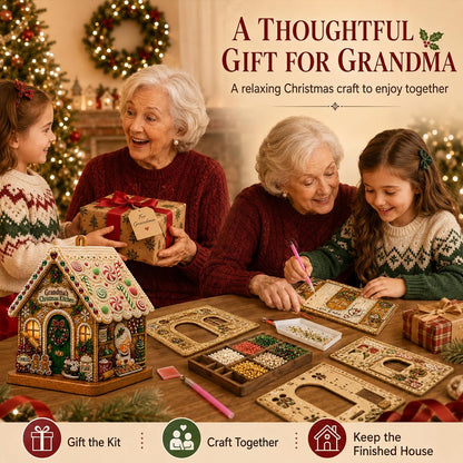3D Christmas House Diamond Painting Kit