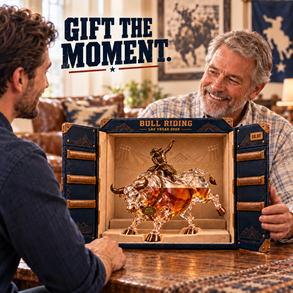 🤠 Eight Seconds Bull Rider Whiskey Decanter — Las Vegas 2026 Limited Custom Edition