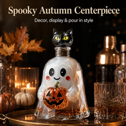 🔥Last Day 50% OFF - Ghost Pumpkin Halloween Decanter 🎃 Spooky Glass Whiskey Bottle