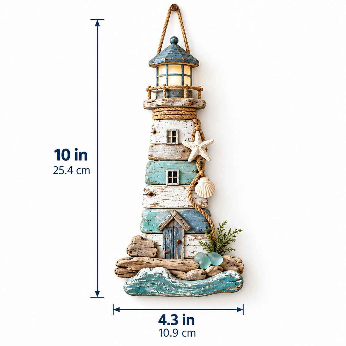 Coastal lighthouse wall decor size guide