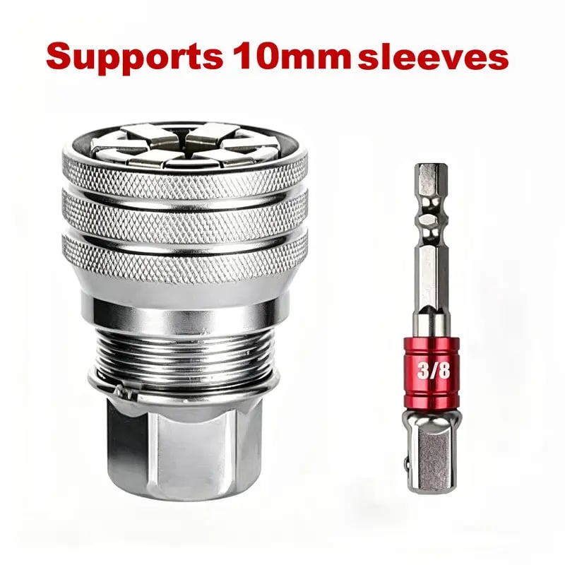 Adjustable Universal Socket Wrench for 3/8" Drive Ratchet Torque Wrench & Power Drill