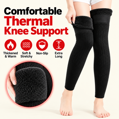 Fleece-Lined Long Knee & Leg Warmers for Women