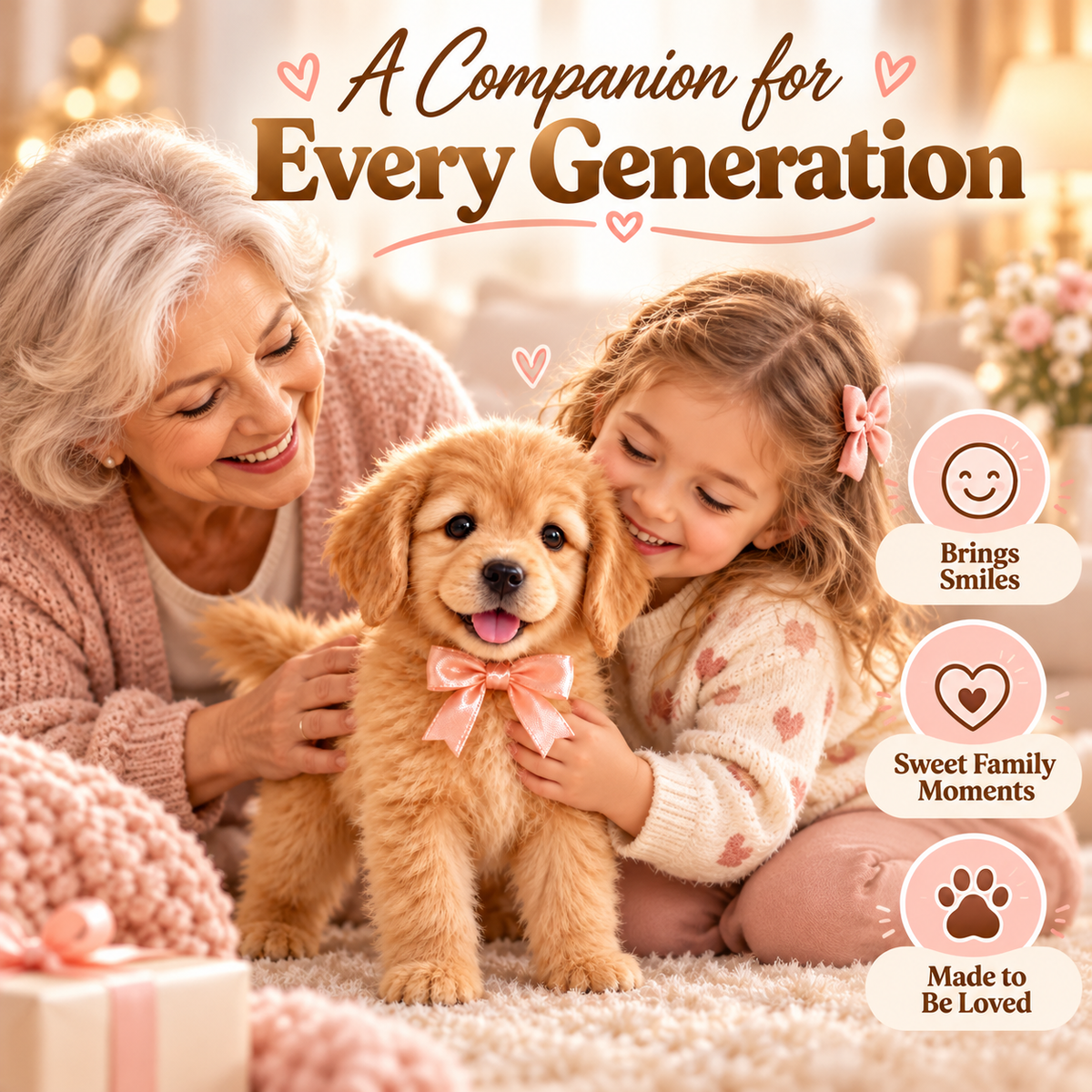 🎄49% OFF🐕🐾 Golden Buddy™ Realistic Robot Golden Retriever Puppy