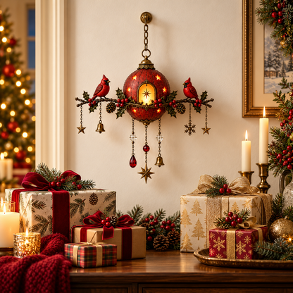 🔥Last Day 49% OFF-Cardinal Christmas Candlelight Wall Hanging✨