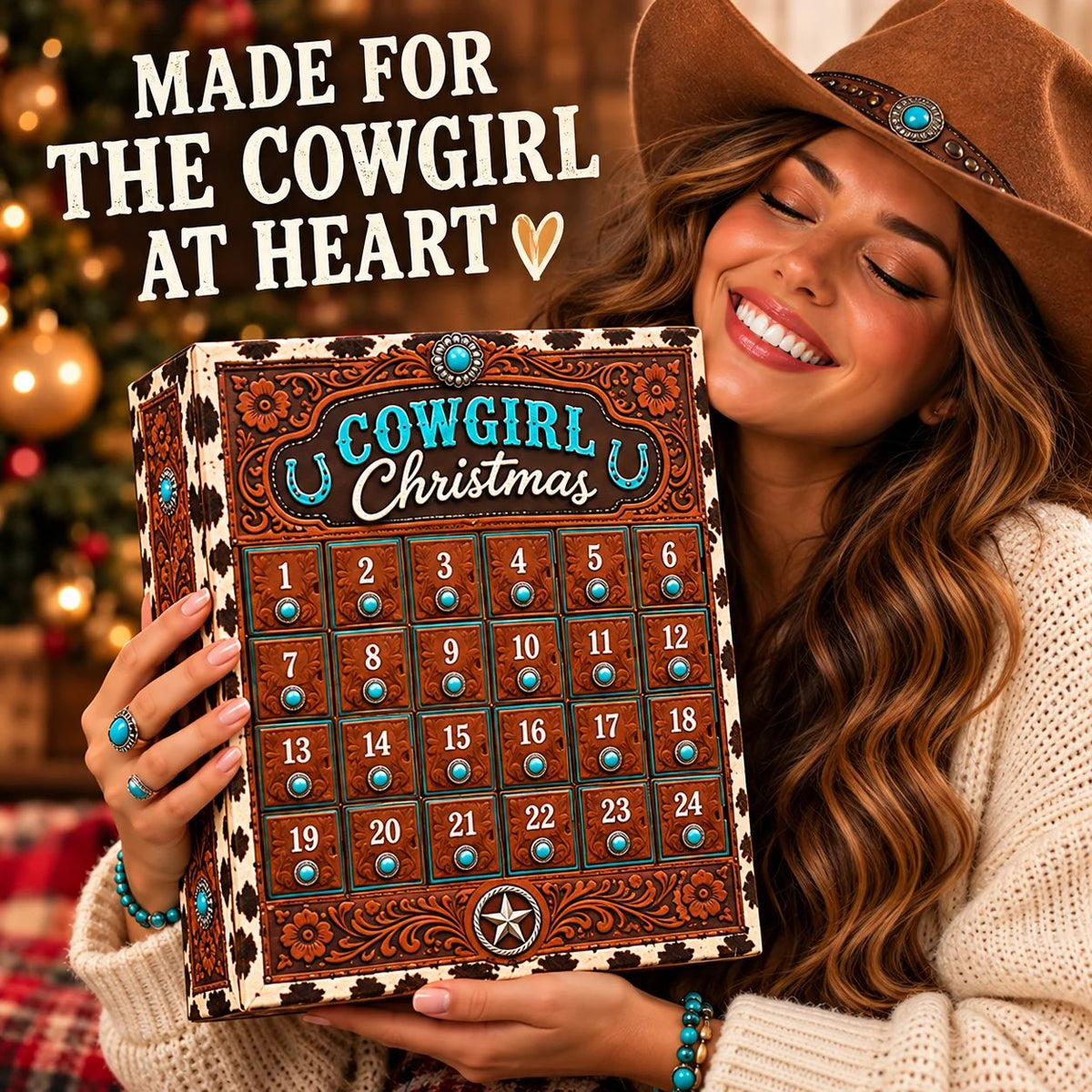 ⏳ Last Day 49% OFF – 🤠 Cowgirl Christmas Advent Calendar | 24 Days of Western-Inspired Surprises 🎄