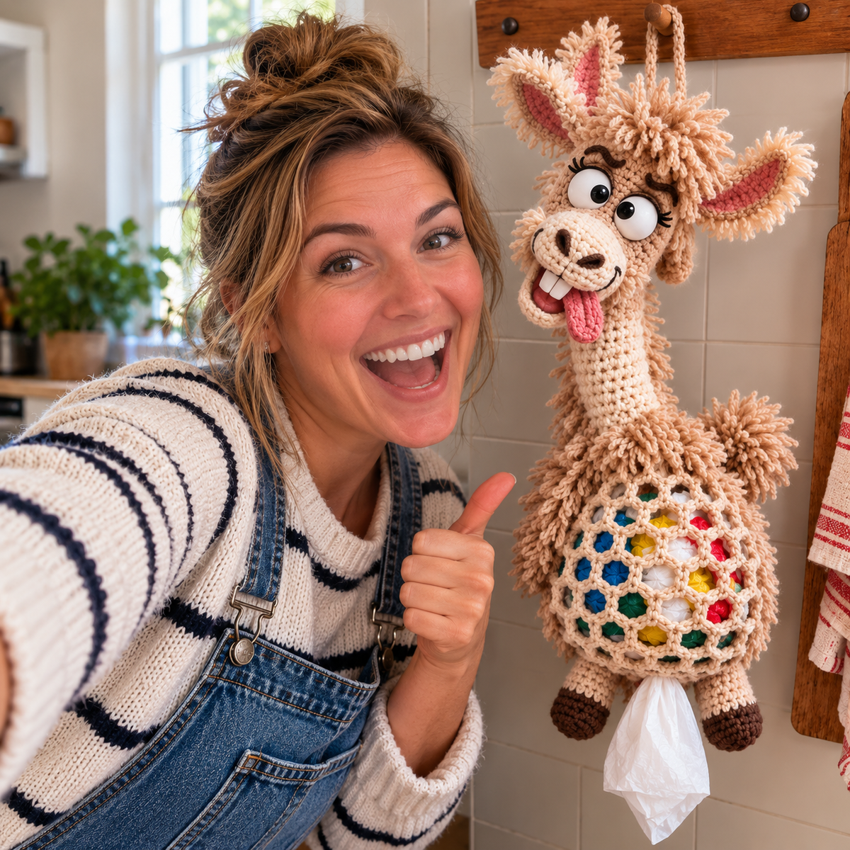 🔥LAST DAY 49% OFF – 🌼 Cottage Harvest Keepers™ — Crochet Animal Bag Holder DIY Kit | 13 Adorable Designs