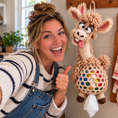 🔥LAST DAY 49% OFF – 🌼 Cottage Harvest Keepers™ — Crochet Animal Bag Holder DIY Kit | 13 Adorable Designs