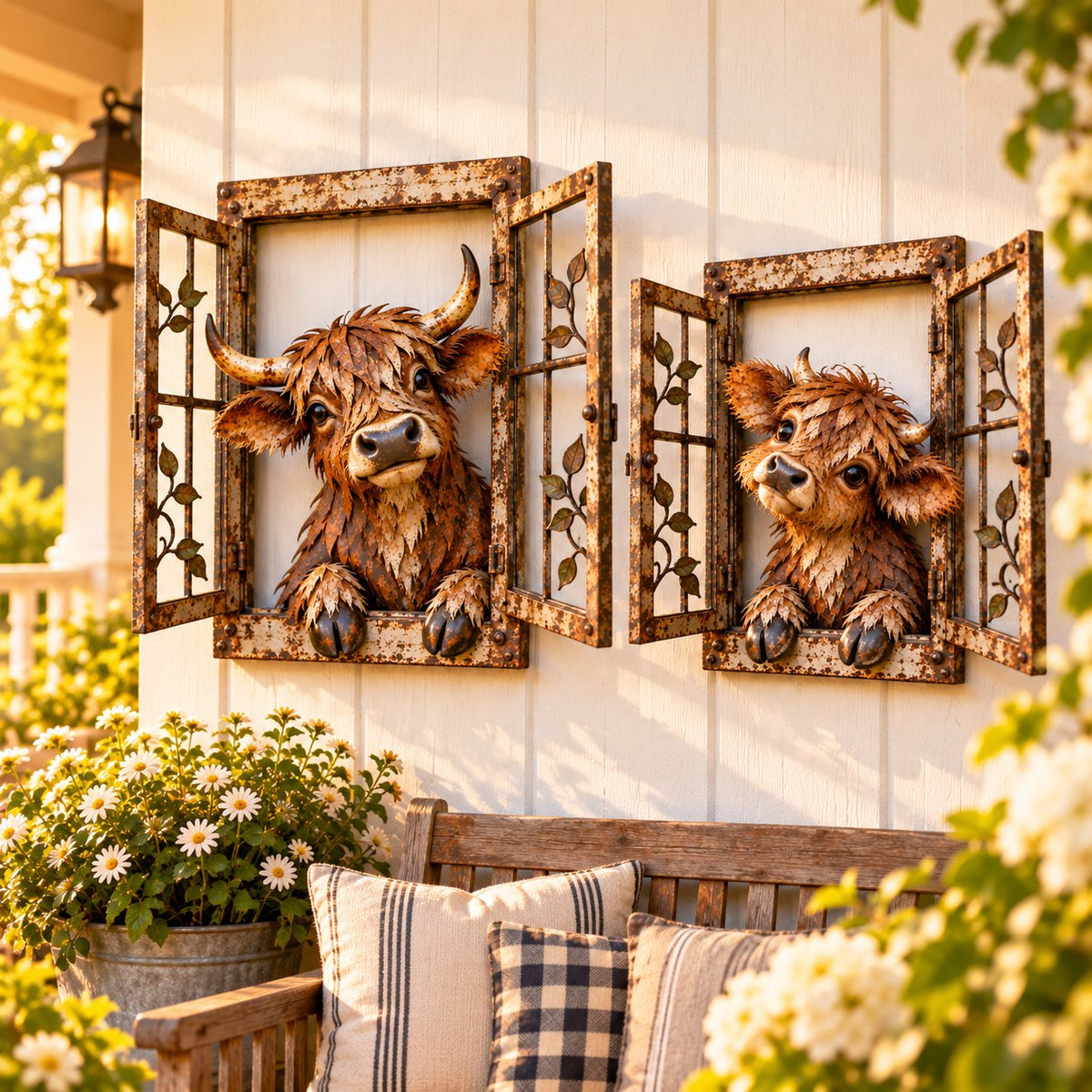 🪟 Rustic Peek-A-Boo Animal Window - Handcrafted Iron Wall Art That Brings a Little Woodland Charm Home 🌿