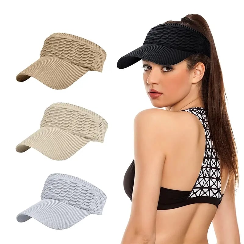 🌓Last Day 49% OFF-👒 2-Pack Women's High Ponytail Sun Visor Hats