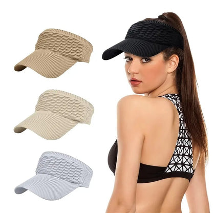 🌓Last Day 49% OFF-👒 2-Pack Women's High Ponytail Sun Visor Hats