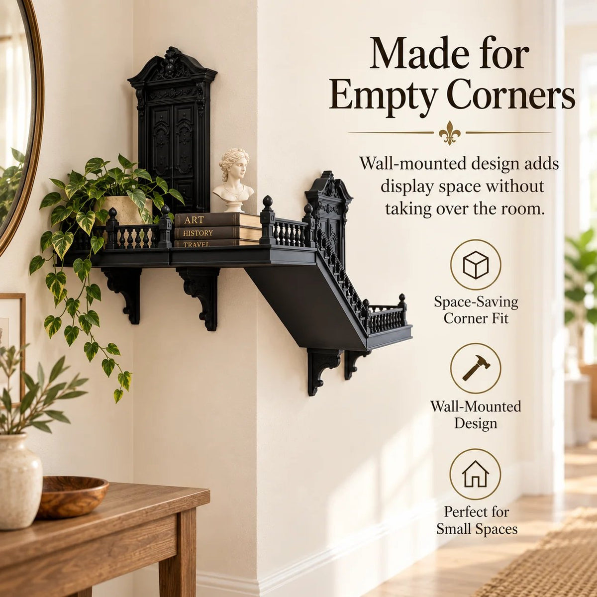 🖤 Gothic Miniature Architecture Wall Shelf