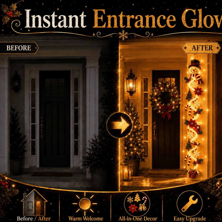 ⏳ Last day! 49% OFF – 🎅MerryCascade™ Glowing Christmas Door Hanger
