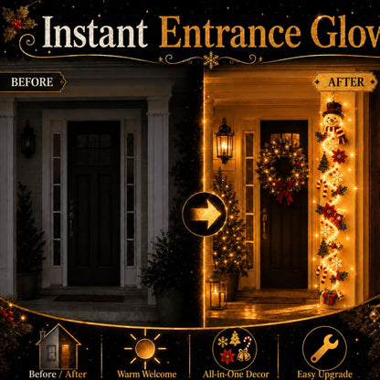 ⏳ Last day! 49% OFF – 🎅MerryCascade™ Glowing Christmas Door Hanger