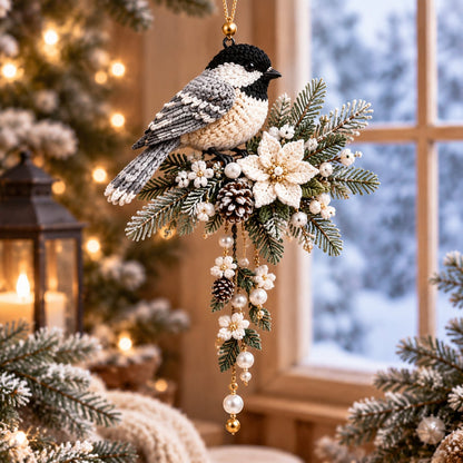 🎄❤️ Cardinal & Poinsettia DIY Ornament Kit