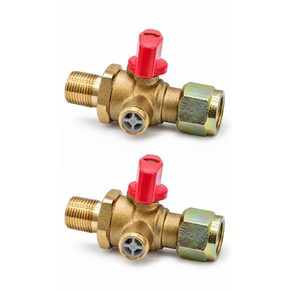 Heavy-Duty Self-Venting Brass Air Cut-Off Valve (M18 x 1.5 Threads, One-Way Exhaust)