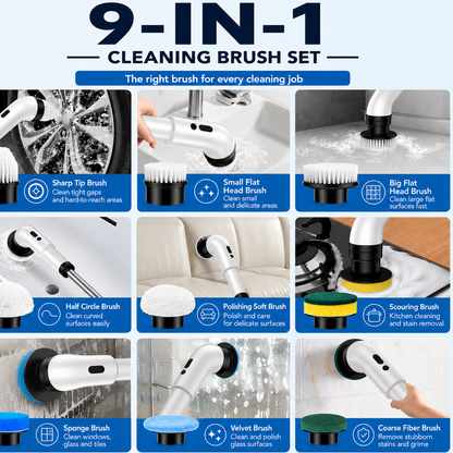 ⚡55% OFF TODAY——9-in-1 Electric Scrubber
