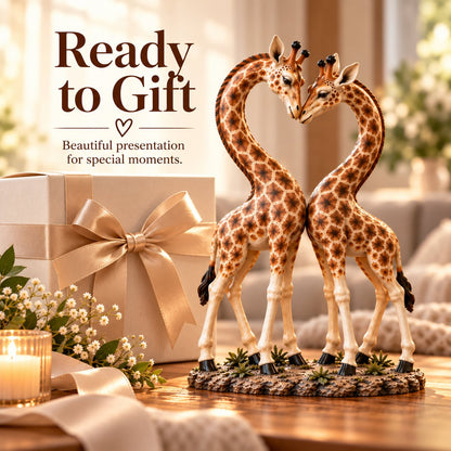 💕🎁Better Together – Giraffe Heart Sculpture 🦒♡🦒