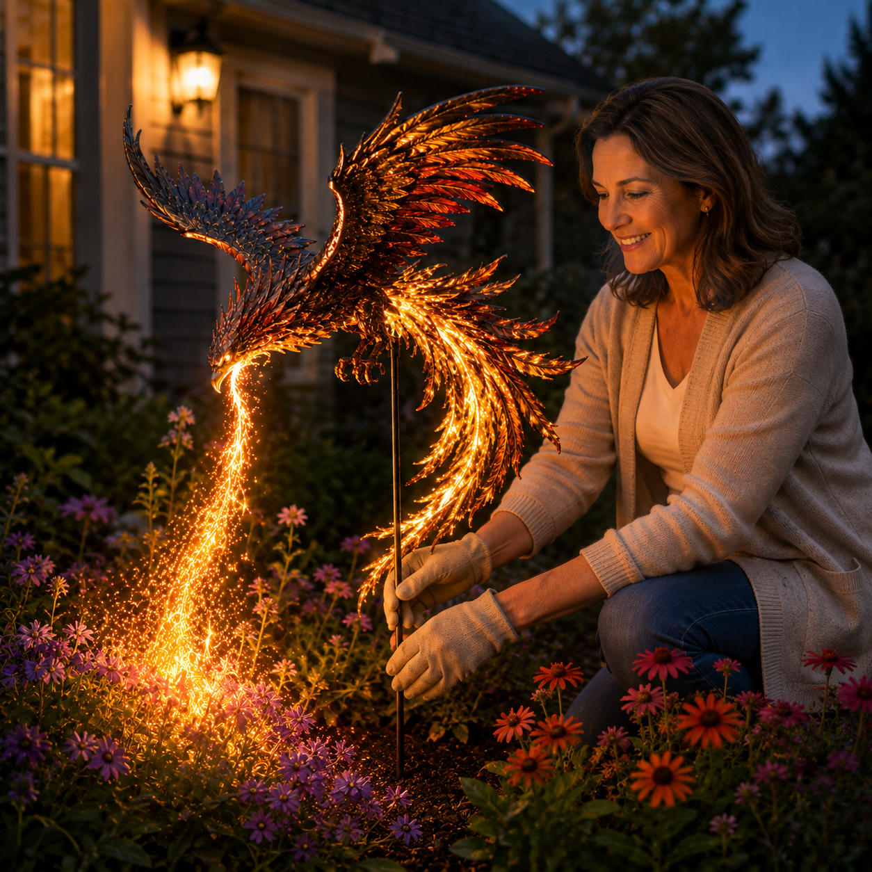 🔥Solar Powered Phoenix Fire Garden Light