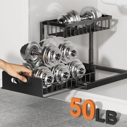L-Shaped Pull Out Under Sink Organizer