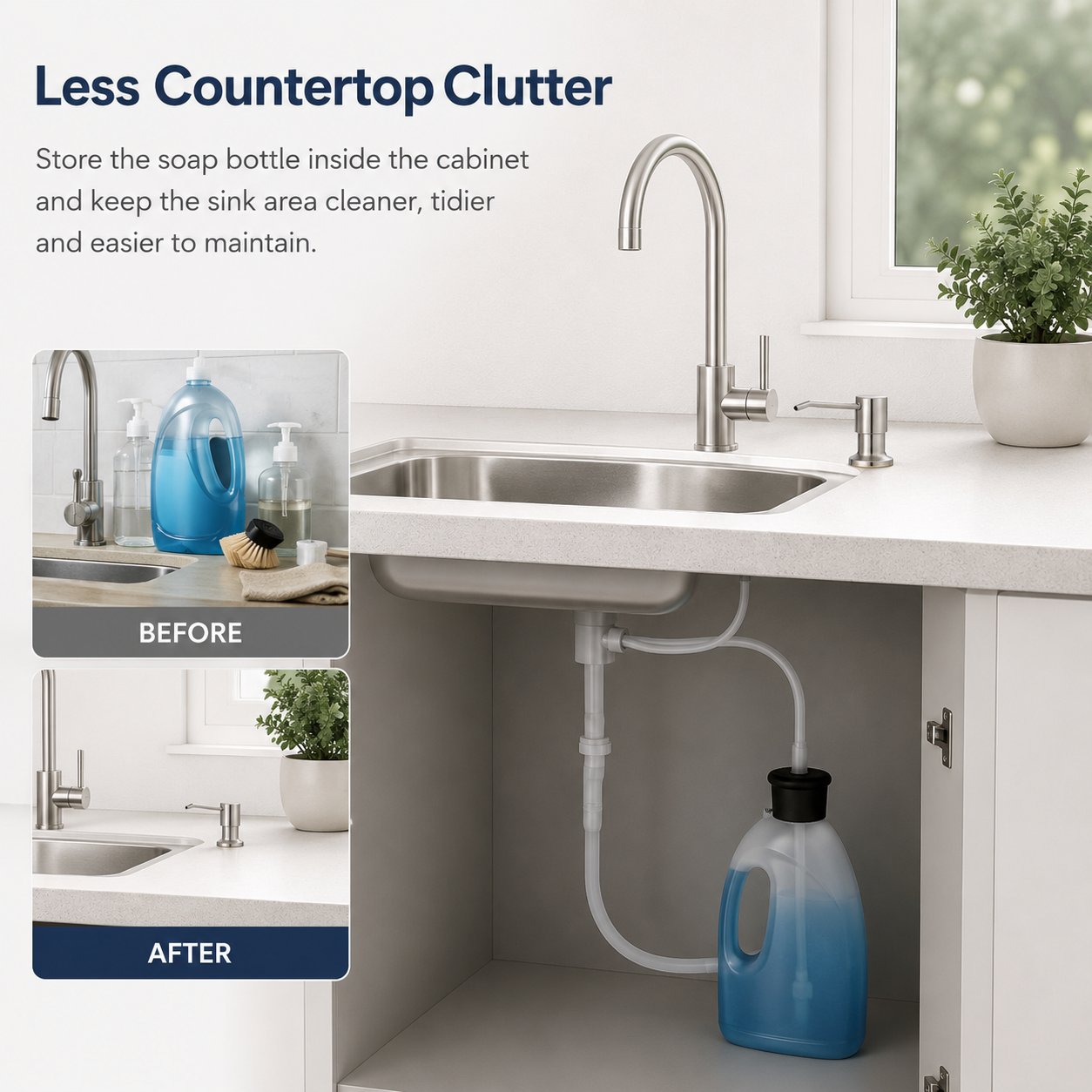 🔥Last Day 50% OFF - 🫧Kitchen Sink Soap Dispensers✨