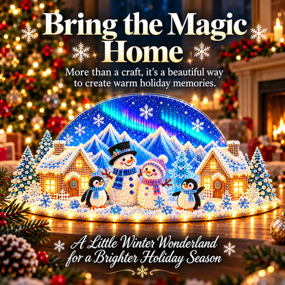 ❄️beginner-friendly Diy Winter Village Diamond Art Kit – Make Your Own Wonderland