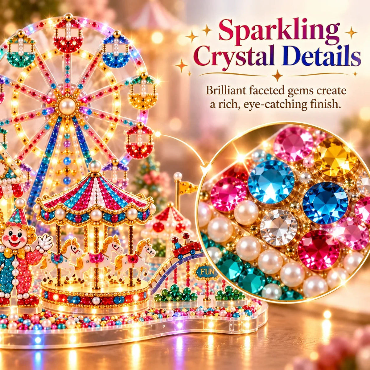 💎DIY 3D Crystal Art Kit with LED Lighting – Sparkling Miniature Scenes to Create Yourself