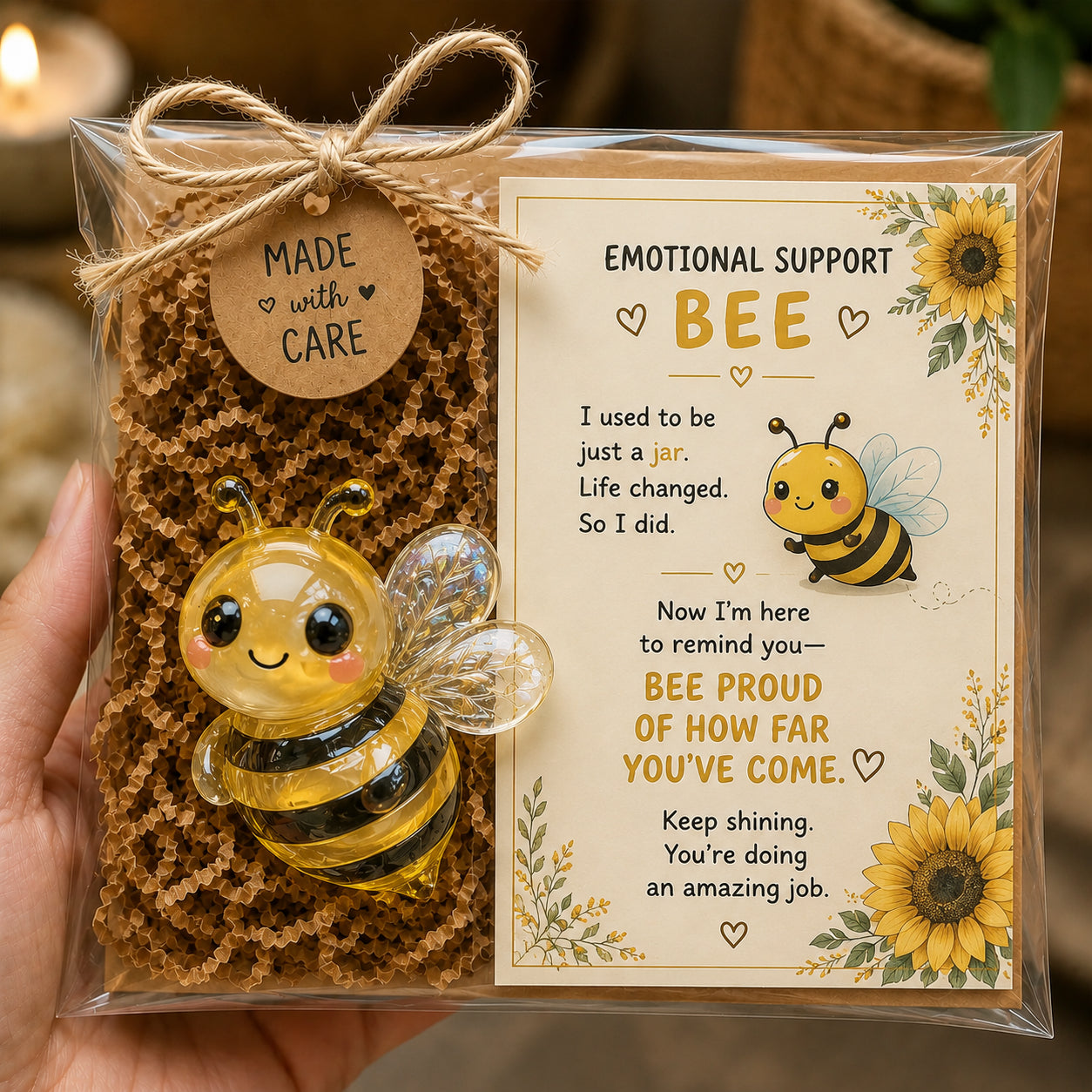 💛 Emotional Support Glass Animal Gift – A Little Reminder You Matter.