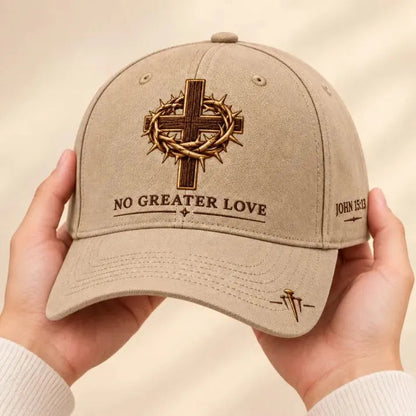 ✝️ John 15:13 No Greater Love Embroidered Christian Baseball Cap