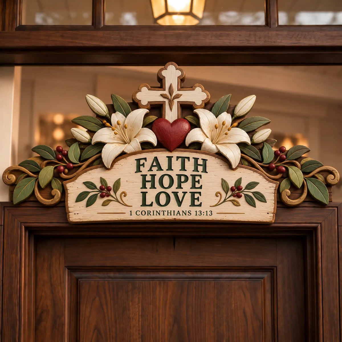 ✝️ 2D Christian Faith & Blessings Decorative Door Topper