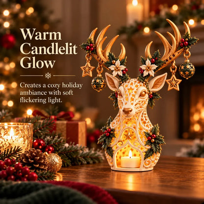 🦌 Starlit Reindeer Christmas Tealight Holder🔥