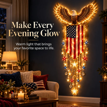 🇺🇸🗽 Liberty 250 Starfall Wall Glow – Patriotic Anniversary Lighted Keepsake